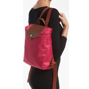 NWT Longchamp Le Pilage Nylon Backpack in Fig